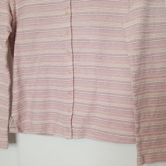 J. Jill Textured Button Down Striped Cardigan Sweater - Picture 4 of 7